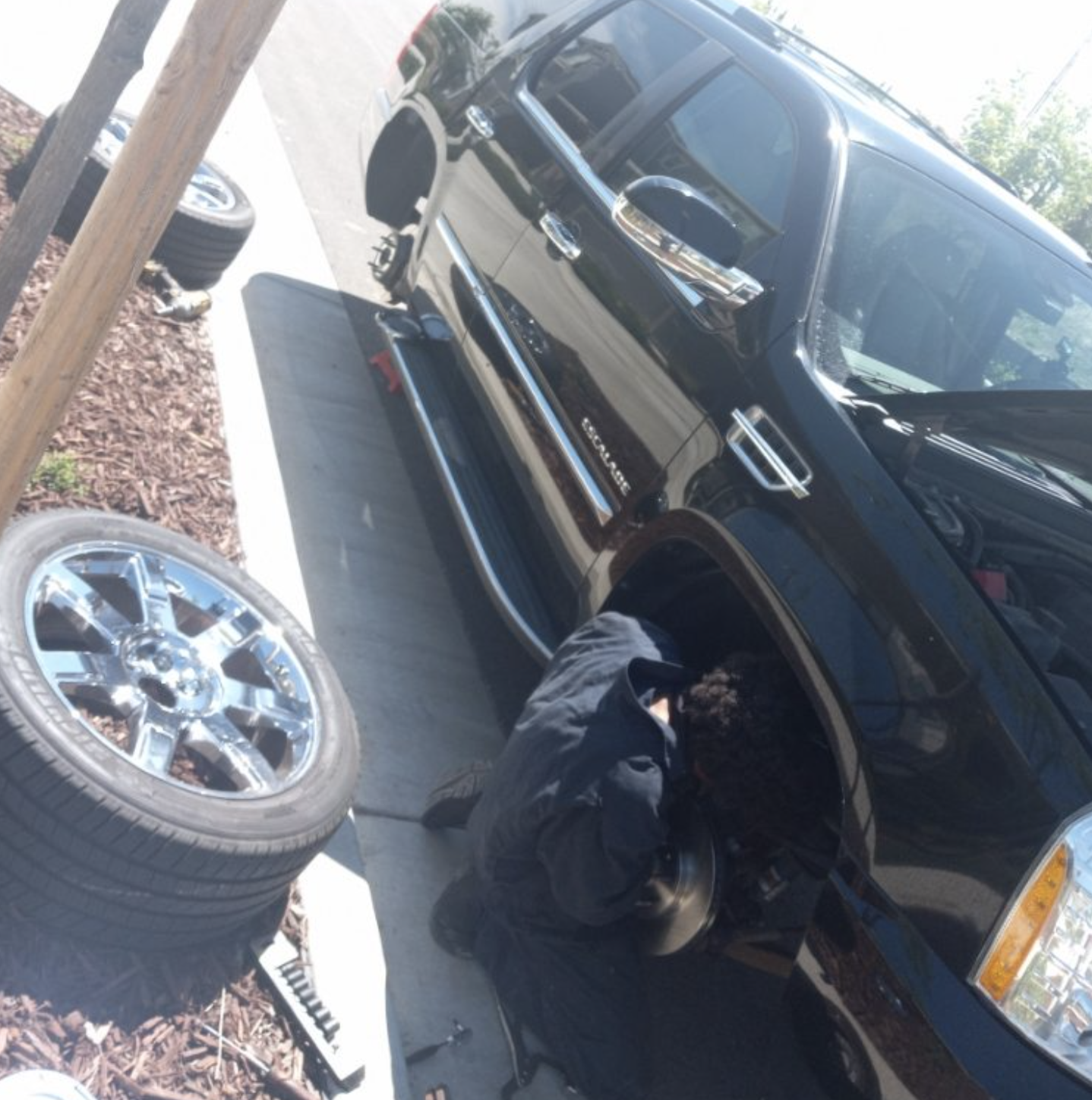 this image shows tire replacement in Riverside, CA